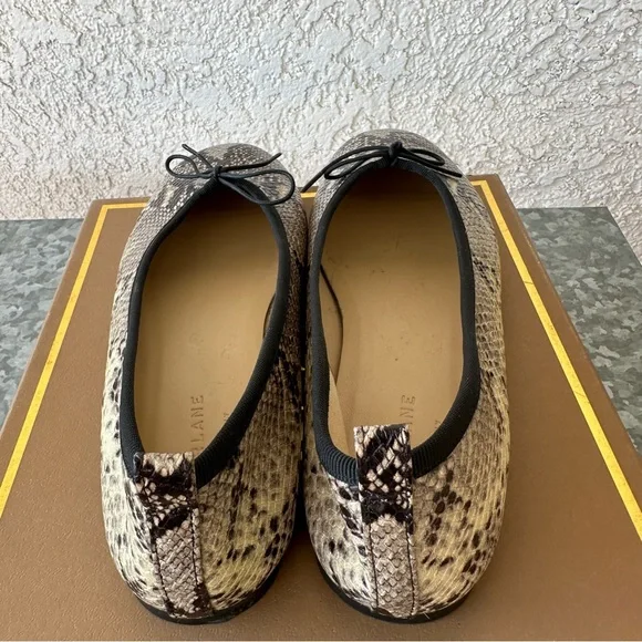 EVERLANE Italian Leather Day Ballet Flat Snake Print 9.5 - Picture 5 of 16